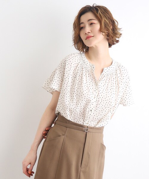 grove（グローブ）の「◆＜ご自宅で洗える＞ヴィンテージサテンスキッパーブラウス（シャツ/ブラウス・レディース・ネイビー系/ホワイト系3/ホワイト系8/イエロー系その他/ブルー系その他/オフホワイト・03/02/01/04/05）」の20枚目の写真