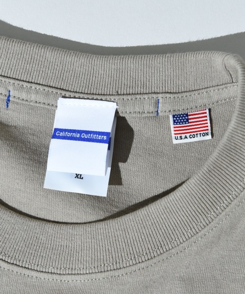 CALIFORNIA OUTFITTERS(カリフォルニア アウトフィッターズ)の「STD-4D22 USAコットン ベーシックTシャツ(Tシャツ/カットソー・メンズ・ホワイト/ブラック/サンドベージュ・M/L/XL)」の10枚目の写真