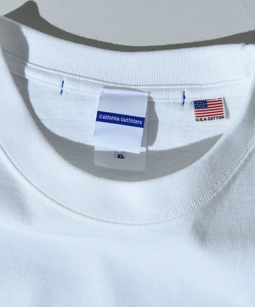 CALIFORNIA OUTFITTERS(カリフォルニア アウトフィッターズ)の「STD-4D22 USAコットン ベーシックTシャツ(Tシャツ/カットソー・メンズ・ホワイト/ブラック/サンドベージュ・M/L/XL)」の4枚目の写真