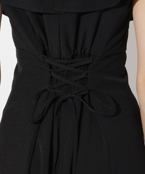 【新品未使用】アンドクチュール ラッフルフリルノースリワンピース AND COUTURE（アンドクチュール）の「ラッフルフリルノースリ