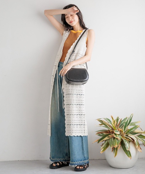 LOWRYS FARM（ローリーズファーム）の「スタッズフラップショルダー 132705（ショルダーバッグ・レディース・ブラック/ブラウン・FREE）」の3枚目の写真