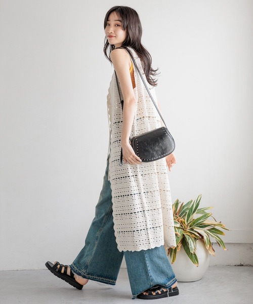 LOWRYS FARM（ローリーズファーム）の「スタッズフラップショルダー 132705（ショルダーバッグ・レディース・ブラック/ブラウン・FREE）」の5枚目の写真