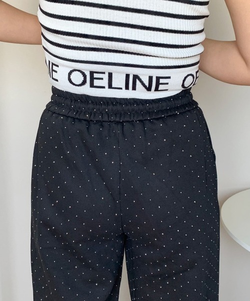 ED HARDY スウェットパンツ　ラインストーン美品 ED HARDY スウェットパンツラインストーン