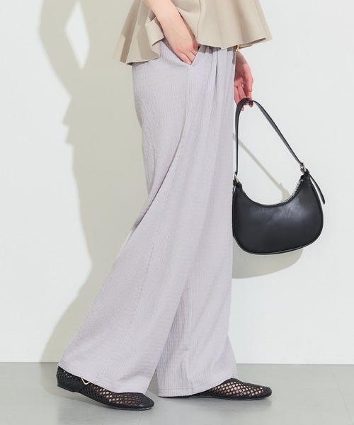 coca(coca)(コカ)の「\26ss新色追加/シボシャーリングイージーパンツ(その他パンツ・レディース・レッド/ブラウン/ブラック/アイボリー/A/オレンジ/チャコール/ドット/カーキ/B/ライトグリーン/ベージュ/C/ラベンダー・LONG/MEDIUM/SHORT)」の8枚目の写真
