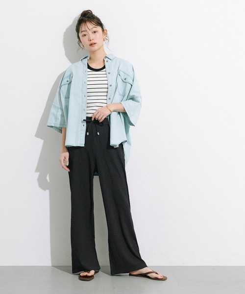 coca(coca)(コカ)の「\26ss新色追加/シボシャーリングイージーパンツ(その他パンツ・レディース・レッド/ブラウン/ブラック/アイボリー/A/オレンジ/チャコール/ドット/カーキ/B/ライトグリーン/ベージュ/C/ラベンダー・LONG/MEDIUM/SHORT)」の21枚目の写真