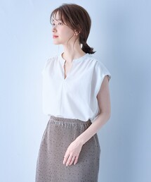 ギャザーショートスリーブブラウス