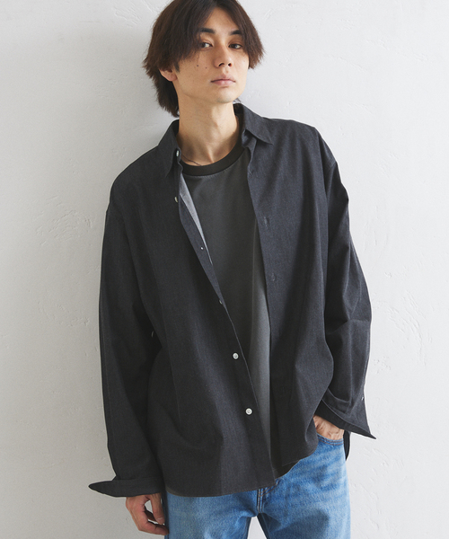 417 EDIFICE（フォーワンセブンエディフィス）の「【LE JAPON】デニムシャツ（シャツ/ブラウス・メンズ・ブルー系その他/ブラック・LARGE/MEDIUM/SMALL）」の7枚目の写真