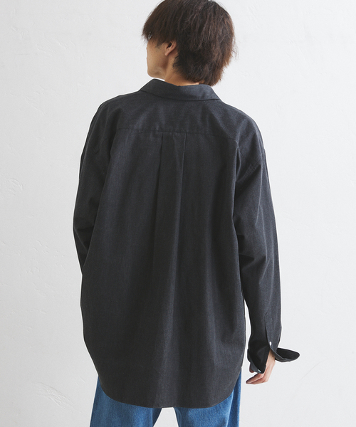 417 EDIFICE（フォーワンセブンエディフィス）の「【LE JAPON】デニムシャツ（シャツ/ブラウス・メンズ・ブルー系その他/ブラック・LARGE/MEDIUM/SMALL）」の8枚目の写真