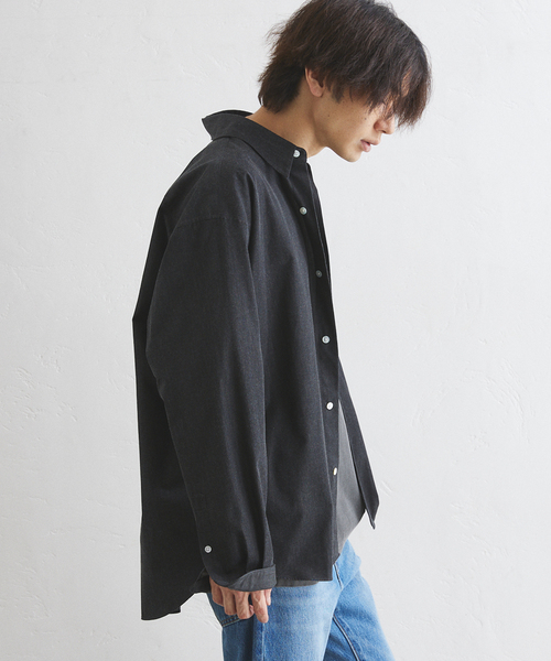 417 EDIFICE（フォーワンセブンエディフィス）の「【LE JAPON】デニムシャツ（シャツ/ブラウス・メンズ・ブルー系その他/ブラック・LARGE/MEDIUM/SMALL）」の9枚目の写真