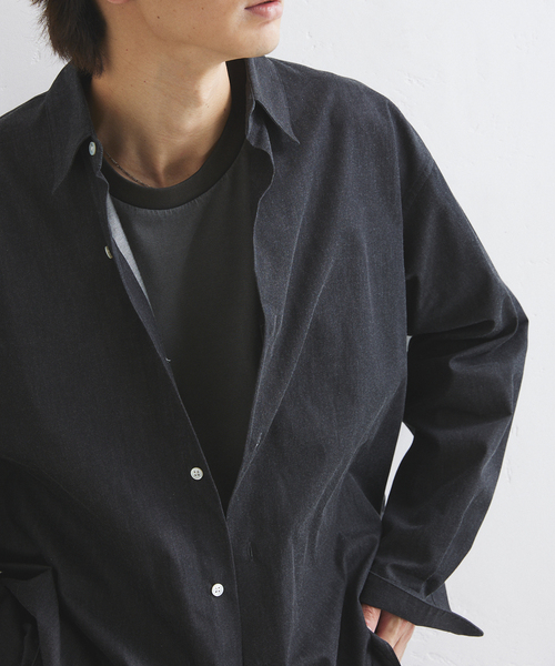 417 EDIFICE（フォーワンセブンエディフィス）の「【LE JAPON】デニムシャツ（シャツ/ブラウス・メンズ・ブルー系その他/ブラック・LARGE/MEDIUM/SMALL）」の10枚目の写真