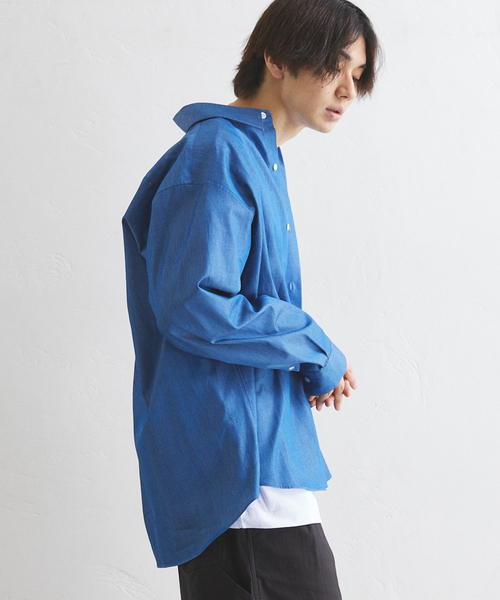 417 EDIFICE（フォーワンセブンエディフィス）の「【LE JAPON】デニムシャツ（シャツ/ブラウス・メンズ・ブルー系その他/ブラック・LARGE/MEDIUM/SMALL）」の15枚目の写真