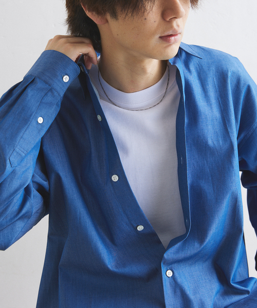 417 EDIFICE（フォーワンセブンエディフィス）の「【LE JAPON】デニムシャツ（シャツ/ブラウス・メンズ・ブルー系その他/ブラック・LARGE/MEDIUM/SMALL）」の16枚目の写真