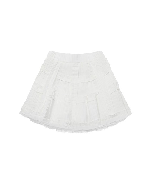 HOOK(フック)の「【HOOK】for girls チュールフリル鳥籠ミニスカート(スカート・レディース・ブラック/ホワイト・L/M/S)」の13枚目の写真
