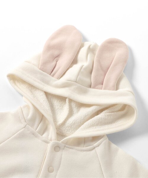 Ampersand（アンパサンド）の「アニマルロンパス（ロンパース・キッズ・グリーン/アイボリー・60/70/80）」の11枚目の写真