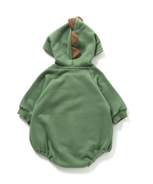 Ampersand（アンパサンド）の「アニマルロンパス（ロンパース・キッズ・グリーン/アイボリー・60/70/80）」の9枚目の写真