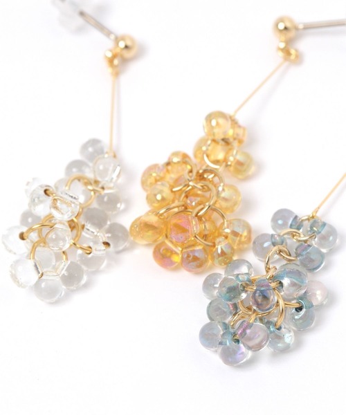 GLOBAL WORK（グローバルワーク）の「MADE IN JAPAN/ジャラガラスピアス/130945（ピアス（両耳用）・レディース・クリア/グリーン/ベージュ・ONE SIZE）」の6枚目の写真