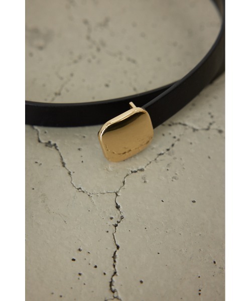 RIM.ARK（リムアーク）の「Simply leather belt シンプルレザーベルト（ベルト・レディース・シルバー/ゴールド・FREE）」の17枚目の写真
