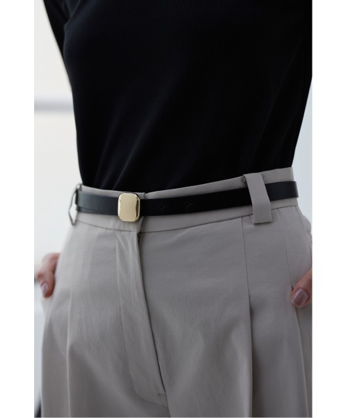 RIM.ARK（リムアーク）の「Simply leather belt シンプルレザーベルト（ベルト・レディース・シルバー/ゴールド・FREE）」の10枚目の写真