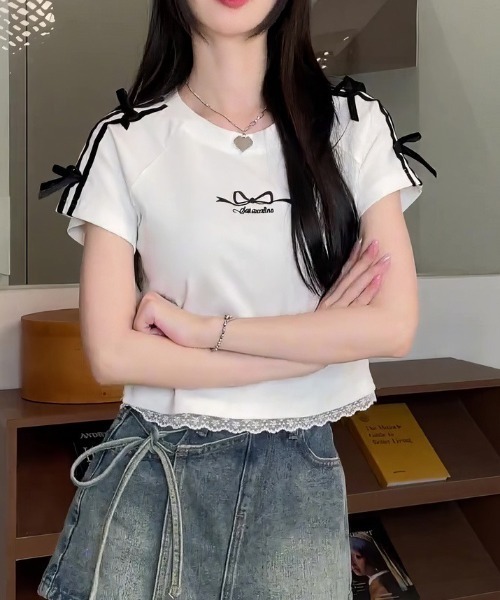 セール】メッシュ切替ショート丈T（Tシャツ/カットソー）｜RandS