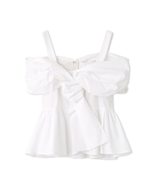 LILY BROWN（リリーブラウン）の「リボンオフショルトップス（Tシャツ/カットソー・レディース・ブラック/カーキ/ホワイト・FREE）」の17枚目の写真