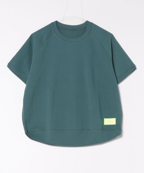 Q(キュー)の「ワッペン付き半袖スウェット(スウェット・レディース・ブラック/グリーン/ベージュ・MEDIUM)」の1枚目の写真