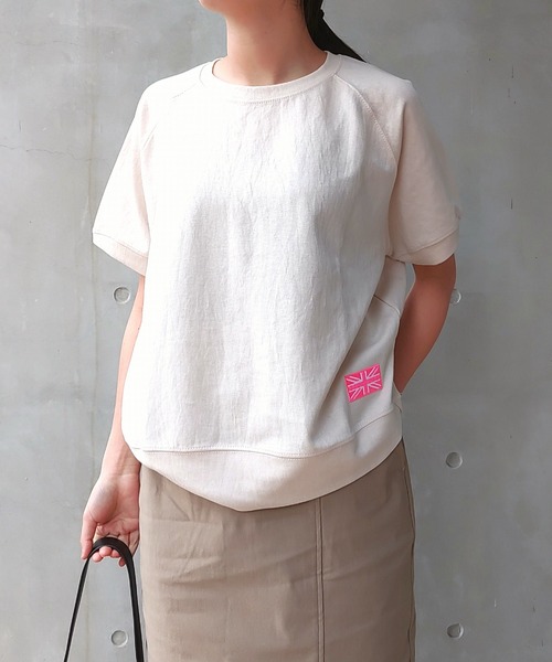 Q(キュー)の「ワッペン付き半袖スウェット(スウェット・レディース・ブラック/グリーン/ベージュ・MEDIUM)」の21枚目の写真