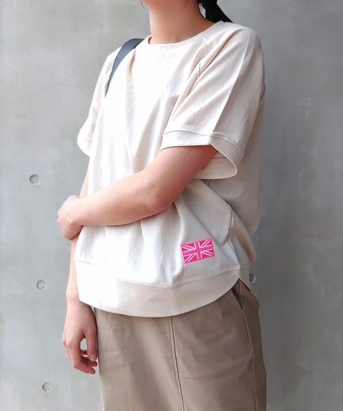 Q(キュー)の「ワッペン付き半袖スウェット(スウェット・レディース・ブラック/グリーン/ベージュ・MEDIUM)」の19枚目の写真