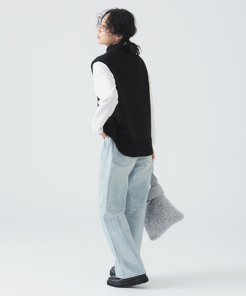 B:MING by BEAMS(ビーミングバイビームス)の「B:MING by BEAMS / EDWARD ハイネック ベスト(ニット/セーター・レディース・ライトグレー/ブラック/ブラウン系その他・ONE SIZE)」の5枚目の写真
