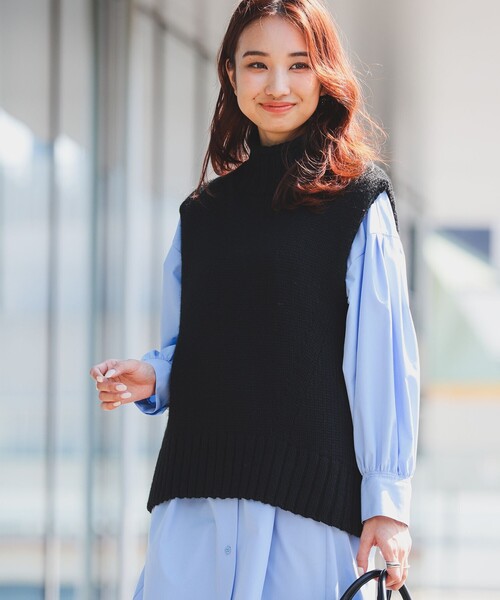 B:MING by BEAMS(ビーミングバイビームス)の「B:MING by BEAMS / EDWARD ハイネック ベスト(ニット/セーター・レディース・ライトグレー/ブラック/ブラウン系その他・ONE SIZE)」の9枚目の写真