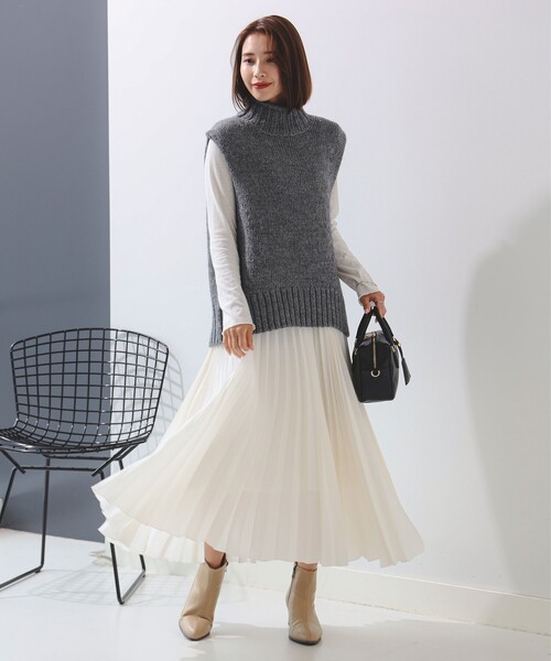 B:MING by BEAMS(ビーミングバイビームス)の「B:MING by BEAMS / EDWARD ハイネック ベスト(ニット/セーター・レディース・ライトグレー/ブラック/ブラウン系その他・ONE SIZE)」の13枚目の写真