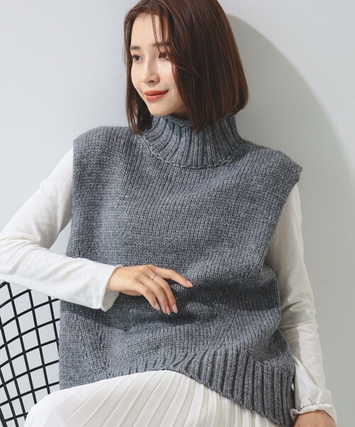 B:MING by BEAMS(ビーミングバイビームス)の「B:MING by BEAMS / EDWARD ハイネック ベスト(ニット/セーター・レディース・ライトグレー/ブラック/ブラウン系その他・ONE SIZE)」の17枚目の写真