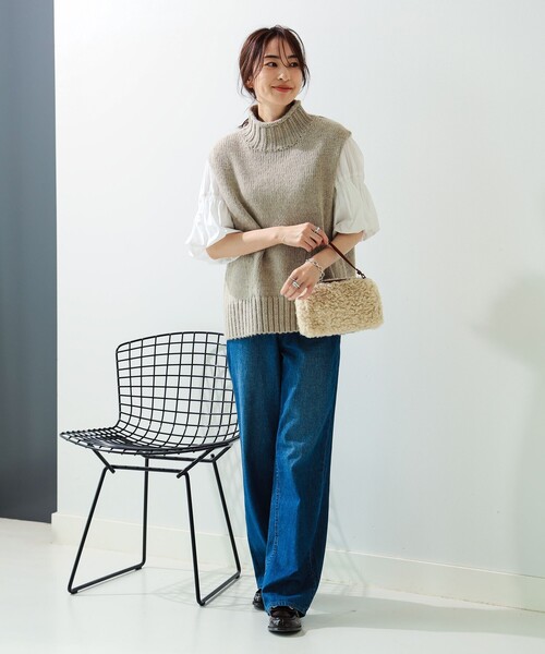 B:MING by BEAMS(ビーミングバイビームス)の「B:MING by BEAMS / EDWARD ハイネック ベスト(ニット/セーター・レディース・ライトグレー/ブラック/ブラウン系その他・ONE SIZE)」の18枚目の写真