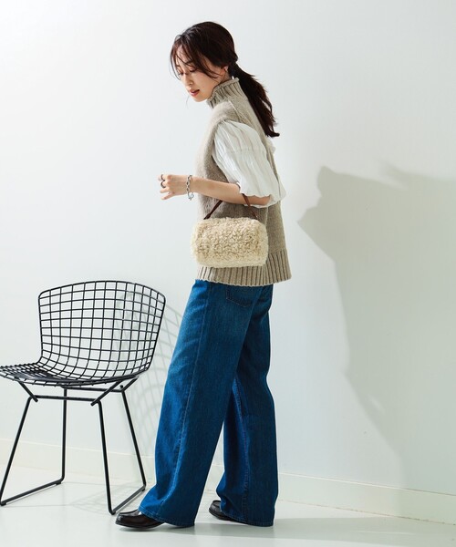 B:MING by BEAMS(ビーミングバイビームス)の「B:MING by BEAMS / EDWARD ハイネック ベスト(ニット/セーター・レディース・ライトグレー/ブラック/ブラウン系その他・ONE SIZE)」の20枚目の写真