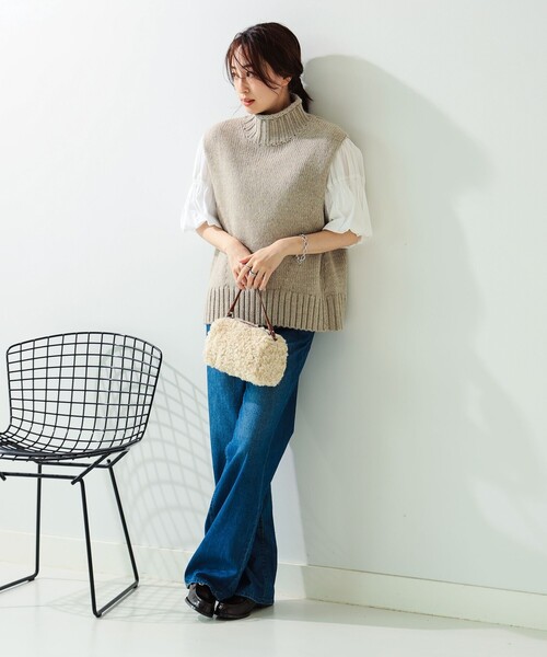 B:MING by BEAMS(ビーミングバイビームス)の「B:MING by BEAMS / EDWARD ハイネック ベスト(ニット/セーター・レディース・ライトグレー/ブラック/ブラウン系その他・ONE SIZE)」の21枚目の写真