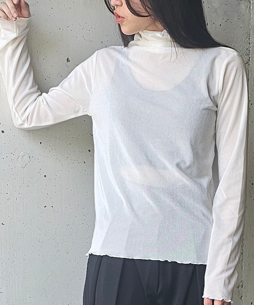 ANOTHER S（アナザーエス）の「長袖シャツシアーベロア（Tシャツ