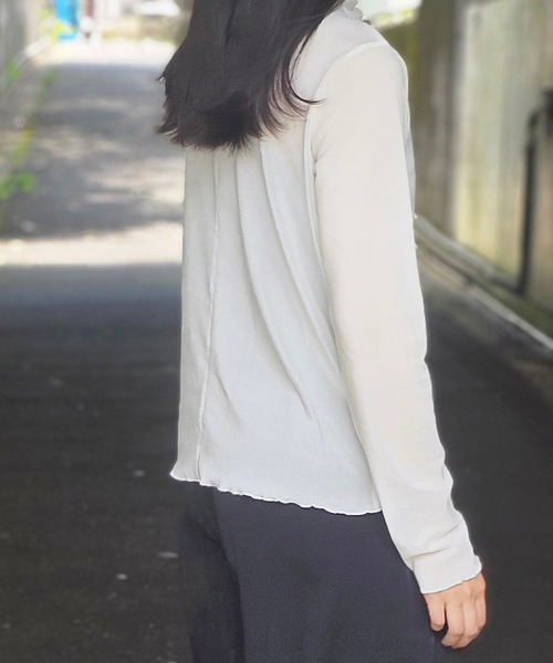 セール】長袖シャツシアーベロア（Tシャツ/カットソー