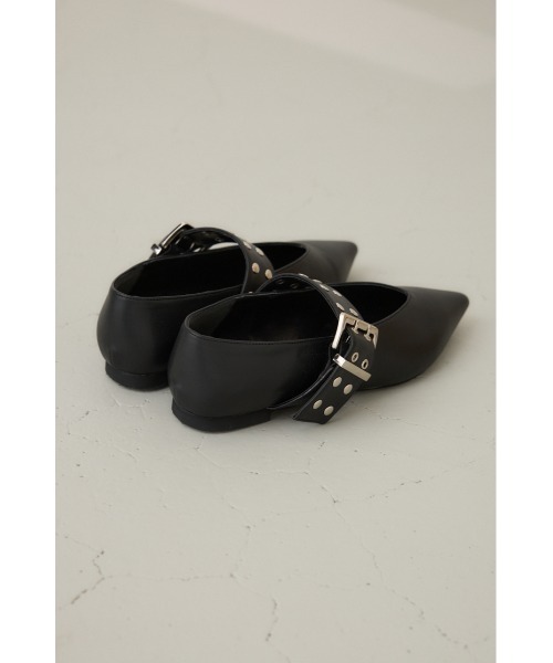 crie conforto（クリーコンフォルト）の「スタッズバレエシューズ（パンプス・レディース・オフホワイト/ブラック・SMALL/MEDIUM/LARGE/LL）」の17枚目の写真