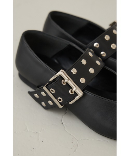 crie conforto（クリーコンフォルト）の「スタッズバレエシューズ（パンプス・レディース・オフホワイト/ブラック・SMALL/MEDIUM/LARGE/LL）」の20枚目の写真