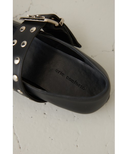 crie conforto（クリーコンフォルト）の「スタッズバレエシューズ（パンプス・レディース・オフホワイト/ブラック・SMALL/MEDIUM/LARGE/LL）」の22枚目の写真