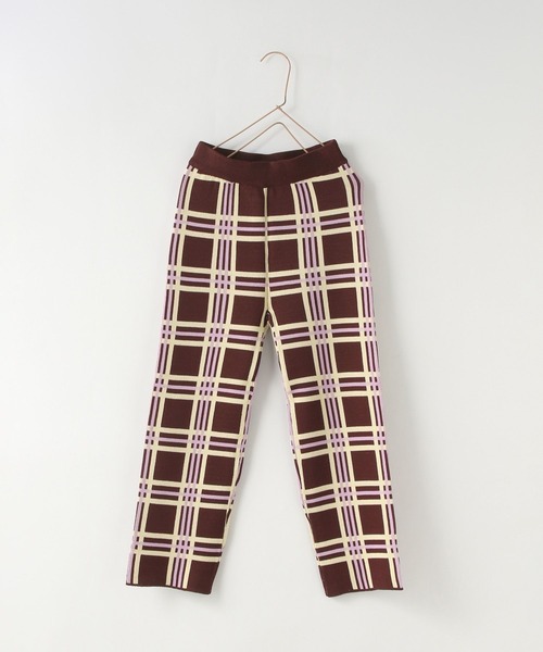 セール】ニットジャガードチェックパンツ 145302（その他パンツ