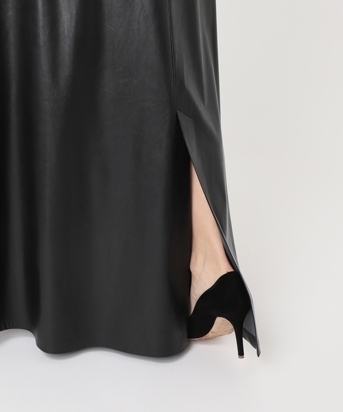 【新品・未使用】AP STUDIO アパルトモン レザー スカート 30%OFFクーポン】FILLMORE 本革 アシンメトリーフレアスカート レザー