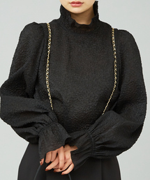 Rouge vif Anna | ハイネックフリルシアーブラウス(シャツ/ブラウス)