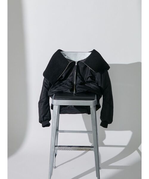 LAGUNAMOON（ラグナムーン）の「ビッグカラーショートMA-1（MA-1・レディース・カーキ/ブラック/アイボリー・FREE）」の17枚目の写真