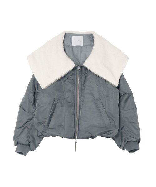 LAGUNAMOON（ラグナムーン）の「ビッグカラーショートMA-1（MA-1・レディース・カーキ/ブラック/アイボリー・FREE）」の21枚目の写真