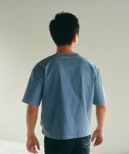 #Re:room(リルーム)の「Re:ワッペンショートレングスビッグTシャツ(Tシャツ/カットソー・メンズ・ブラック/カーキ/ライトブルー・S-M/M-L)」の5枚目の写真
