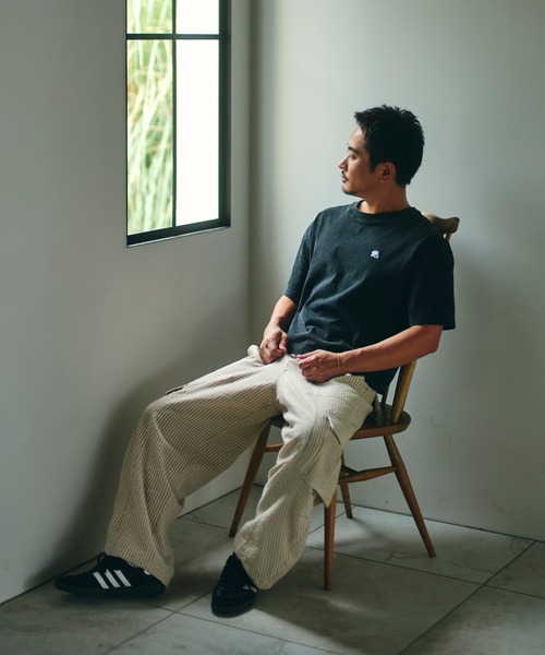#Re:room(リルーム)の「Re:ワッペンショートレングスビッグTシャツ(Tシャツ/カットソー・メンズ・ブラック/カーキ/ライトブルー・S-M/M-L)」の11枚目の写真