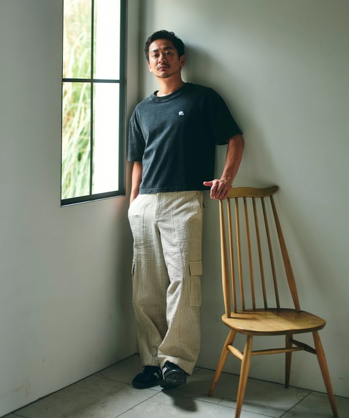 #Re:room(リルーム)の「Re:ワッペンショートレングスビッグTシャツ(Tシャツ/カットソー・メンズ・ブラック/カーキ/ライトブルー・S-M/M-L)」の10枚目の写真