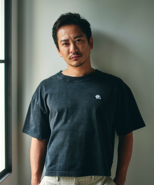 #Re:room(リルーム)の「Re:ワッペンショートレングスビッグTシャツ(Tシャツ/カットソー・メンズ・ブラック/カーキ/ライトブルー・S-M/M-L)」の12枚目の写真