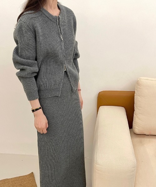 値下げ★archivio ボーダートップス＆スカートセットアップ⭐︎ aquagarage（アクアガレージ） ニットセットアップ ニットスカート