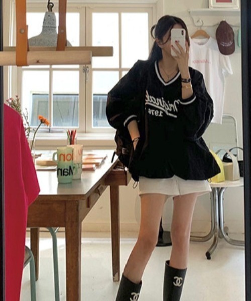 Mela(メラ)の「UNIFORM PO(ジャージ・レディース・ホワイト/ブラック・FREE)」の9枚目の写真